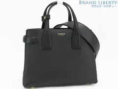 【ほぼ新品】バーバリー　BURBERRY　スモール バナー　ハウスチェック　2WAY ミニ ハンドバッグ　トートバッグ　ショルダーバッグ　ブラック　カーフレザー キャンバス　8068556