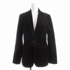 コムサイズム COMME CA ISM テーラードジャケット ベロア 総裏地 M ダークブラウン /KJ