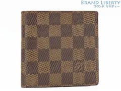 【超美品】ルイヴィトン　LOUIS VUITTON　ダミエ　ポルトビエ カルトクレディモネ　二つ折り財布　コンパクト財布　マルコ　ダークブラウン　N61665