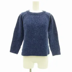 ディスコート Discoat ニット セーター 長袖 リブ編み M 青 ブルー /JS 1105 ■MG