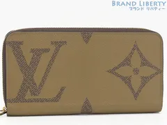 【美品】ルイヴィトン　LOUIS VUITTON　モノグラム ジャイアント リバース　ジッピー ウォレット　ラウンドファスナー長財布　ブラウン ダークブラウン　M69353