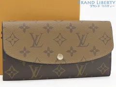 【新品同様】ルイヴィトン　LOUIS VUITTON　モノグラム リバース　ポルトフォイユ エミリー　二つ折り長財布　ブラウン ダークブラウン　M82157