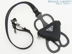 【未使用】プラダ　PRADA　リナイロン　ネックストラップ付　スマートフォンホルダー　スマートフォン　iPhone7 8 Plus SE X XR XS Max 11 pro 12 13 14 15 16　ケース　ショルダーポーチ　ブラック　1ZT054