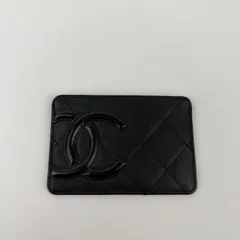 【中古】CHANEL シャネル ココマーク カンボンライン ブラック レザー カードケース 12番台 ヴィンテージ レディース【中古美品】HIBUOCHI VINTAGE　HBOC260213A06