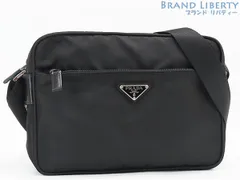 【外超美品】プラダ　PRADA　ナイロン　VELA SPORT　トライアングルロゴ　斜め掛け ショルダーバッグ　メッセンジャーバッグ　ポシェット　NERO ブラック　ナイロン レザー　BT0166