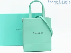 【未使用】ティファニー　TIFFANY&Co.　ミニ ショッピング トートバッグ　2WAY 斜め掛け ショルダーバッグ　ショルダーポーチ　ポシェット　フォンポーチ　ハンドバッグ　ティファニーブルー　レザー