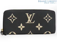 【新品同様】ルイヴィトン　LOUIS VUITTON　バイカラー モノグラム アンプラント　ポルトフォイユ クレマンス　ラウンドファスナー長財布　ノワール ブラック ベージュ　M82338