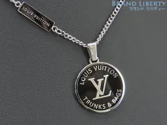 【ほぼ新品】ルイヴィトン　LOUIS VUITTON　ネックレス LV アワード　ペンダント　ブラック シルバー　M00911