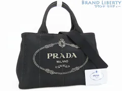 【美品】プラダ　PRADA　カナパ CANAPA　2WAY ハンドバッグ　ショルダー トートバッグ　NERO ブラック　コットンキャンバス　1BG439