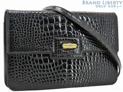 【美品】グッチ　GUCCI　ヴィンテージ　オールドグッチ　クロコダイル　斜め掛け ショルダーバッグ　クラッチバッグ　セカンドバッグ　ハンドバッグ　ブラック　004 33 0241