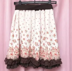 AXES femme アクシーズファム LIZ LISA リズリサ 짜잔씨 レストローズ柄 スカート ミディ丈