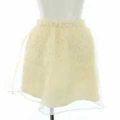 リランドチュール Rirandture スカート 花柄 チュール ミニ 刺繍 フレア 1 S 白 アイボリー /TK