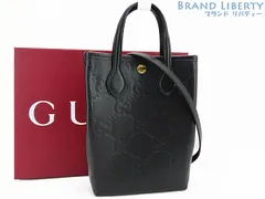 【新品同様】グッチ　GUCCI　GGレザー　ミニ トートバッグ　2WAY 斜め掛け ショルダーバッグ　ハンドバッグ　ポシェット　ブラック　GGレザー　790133