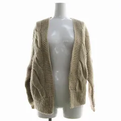 ディスコート Discoat カーディガン ニット ロープ編み 厚手 長袖 F ベージュ /NY ■MG