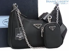【新古品】プラダ　PRADA　Re-Edition 2005 Re-Nylon リナイロン バッグ　セミショルダーバッグ　ワンショルダーバッグ　ホーボーバッグ　ハンドバッグ　ポシェット　ポーチ付き　NERO ブラック　1BH204