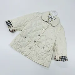 2y 90-95 バーバリー キッズ アイボリー キルティング ジャケット