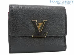 【ほぼ新品】ルイヴィトン　LOUIS VUITTON　パルナセア　ポルトフォイユ カプシーヌ XS　三つ折り財布　コンパクト財布　ノワール ホットピンク　トリヨンレザー　M68587