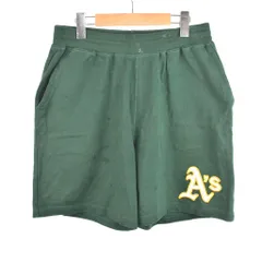 MLB スウェット ショートパンツ L 緑 グリーン MB14717