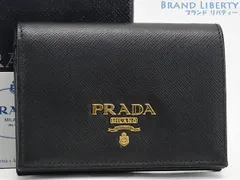 【未使用】プラダ　PRADA　サフィアーノ メタル　二つ折り財布　コンパクト財布　NERO ブラック　サフィアーノレザー　1MV021