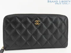 【美品】シャネル　CHANEL　マトラッセ　ココマーク　キャビアスキン　タイムレスクラシック ロング ジップ ウォレット　ラウンドファスナー長財布　ブラック ゴールド金具　グレインドカーフスキン　AP0242