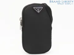 【超美品】プラダ　PRADA　ナイロン　スマートフォンケース　フォンポーチ　ポシェット　斜め掛け ショルダーバッグ　NERO ブラック　ナイロン　1DH030
