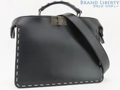 【激レア美品】フェンディ　FENDI　ピーカブー ISEEU アイシーユー スモール　2WAY ハンドバッグ　ショルダーバッグ　スタッズステッチ　ブラック　カーフレザー　7VA530