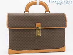 オールドCELINEアタッシュケース CELINE セリーヌ マカダム トランク ベージュ PVC レザー