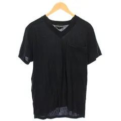 エンポリオアルマーニ EMPORIO ARMANI Tシャツ カットソー 半袖 Vネック ポケット L 黒 ブラック E1M39J /TK