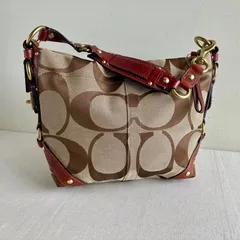 Y2K Coach Carly Hobo Shoulder Bag Burgundy Leather Turnlock Vintage