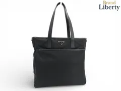 【美品】プラダ　PRADA　ナイロン サフィアーノ　トライアングル　2WAY トートバッグ　ハンドバッグ　ショルダーバッグ　NERO ブラック　ナイロン サフィアーノレザー　2VG032