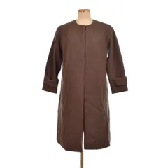 ユナイテッドトウキョウ UNITED TOKYO ノーカラーコート ロング ウール 1 茶 ブラウン 500551006