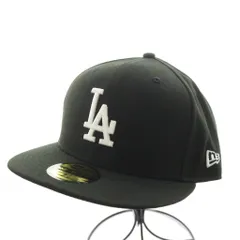 ニューエラ NEW ERA 59FIFTY LAロゴ キャップ 帽子 刺繍 7 3/8 黒 ブラック 白 ホワイト 208824 /AN27