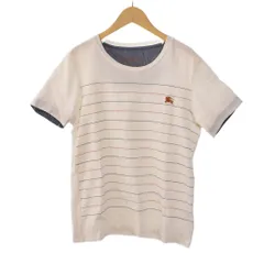 バーバリーブラックレーベル BURBERRY BLACK LABEL 刺繍 Tシャツ 2 ホワイト 白 D1P28-527-022 