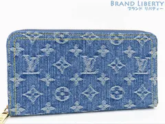 【新古品】ルイヴィトン　LOUIS VUITTON　モノグラムデニム　LV リミックス　ジッピーウォレット　ラウンドファスナー長財布　ブルーデニム　デニム レザー　M82958