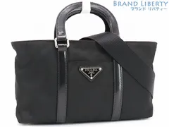【超美品】プラダ　PRADA　ナイロン　2WAY ミニ トートバッグ　ハンドバッグ　斜め掛け ショルダーバッグ　NERO ブラック　ナイロン レザー　BN1052