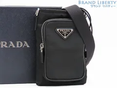 【新古品】プラダ　PRADA　リナイロン Re-Nylon スマートフォンケース　フォンポーチ　ポシェット　斜め掛け ショルダーバッグ　ブラック　2ZH155