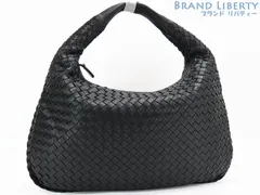 【美品】ボッテガ ヴェネタ　BOTTEGA VENETA　イントレチャート　ミディアム ヴェネタバッグ　ホーボーバッグ　ワンショルダーバッグ　ブラック　ラムレザー　115653