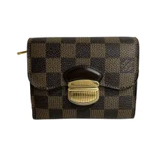 LOUIS VUITTON(ルイヴィトン) 3つ折り財布 ダミエ美品  ポルトフォイユコアラ N60034 エベヌ
