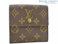 【美品】ルイヴィトン　LOUIS VUITTON　モノグラム　ポルトフォイユ エリーズ　Wホック財布　両面財布　ダークブラウン　M61654