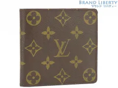 【美品】ルイヴィトン　LOUIS VUITTON　モノグラム　ポルトビエ カルトクレディ モネ　二つ折り財布　コンパクト財布　マルコ　ダークブラウン　PVC レザー　M61665