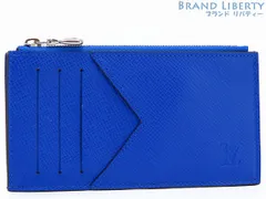 【超美品】ルイヴィトン　LOUIS VUITTON　タイガ　コインカード ホルダー　カードケース　パスケース　名刺入れ コインケース　コインパース　小銭入れ　コンパクト財布　ブルー グレー　M80987