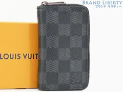 【超美品】ルイヴィトン　LOUIS VUITTON　ダミエグラフィット　ジッピーコインパース　カードケース　名刺入れ　コインケース　小銭入れ　コンパクト財布　ブラック　N63076