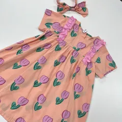 110オススメ(100) チューリップ 女の子ONE PIECE セット