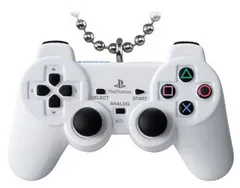 【8.アナログコントローラ (DUALSHOCK(TM)2) セラミック・ホワイト】PlayStation (TM)/ミニチュアチャーム付きビスケット ※ミニチュアチャームのみ