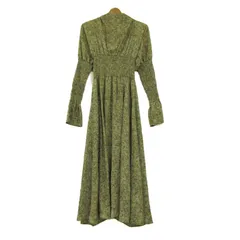 フレイアイディー ロングワンピース トップス 長袖 花柄 マキシ丈 インナー付き レディース 1サイズ イエロー FRAY I.D 【中古】