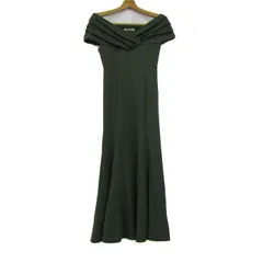 スナイデル ロングワンピース トップス オフショルダー ドレス レディース グリーン snidel 【中古】