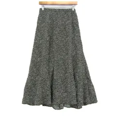 ココディール ロングスカート ボトムス フレア レディース 2サイズ 白×黒 COCO DEAL 【中古】