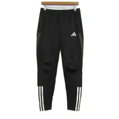 アディダス パンツ ボトムス ジャージ 裾ファスナー スポーツウエア レディース Lサイズ ブラック adidas 【中古】