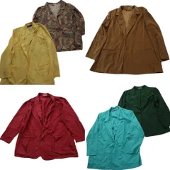 古着卸 まとめ売り L/S イージーテーラード ジャケット 6枚セット (レディース 20 ) 総柄 無地 サグハーバー 中古 古着 ND7759