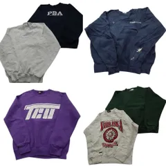 古着卸 まとめ売り USA製 スウェット 6枚セット (メンズ S ) ジャンスポ 前V カレッジ風 英文字 ワンポイント 中古 古着 ND8137